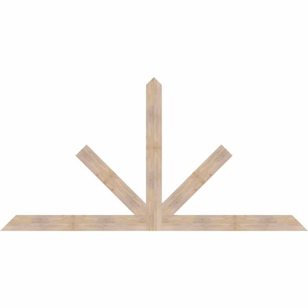 Ekena Millwork Saratoga Smooth Timber Gable Bracket, Douglas Fir, 108"W x 54"H x 1 1/2"D x 5 1/2"F, 12/12 Pitch GBW108X54X0206SAR00SDF